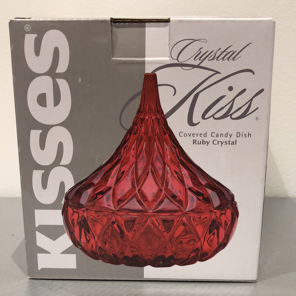 Shannon Crystal Candy Dish, Crystal Hershey's Kiss